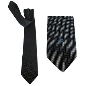 Vintage Pierre Cardin Necktie Black and White Small Check